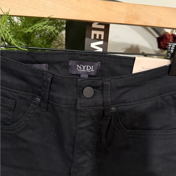NYDJ Black High Waist Shorts Classic Chino Style size 2 petite - Picture 2 of 8